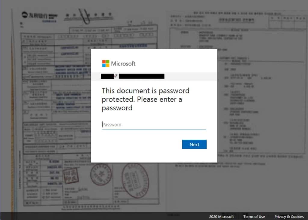 Un exemple de faux formulaire utilisé dans la campagne de phishing. © Check Point
