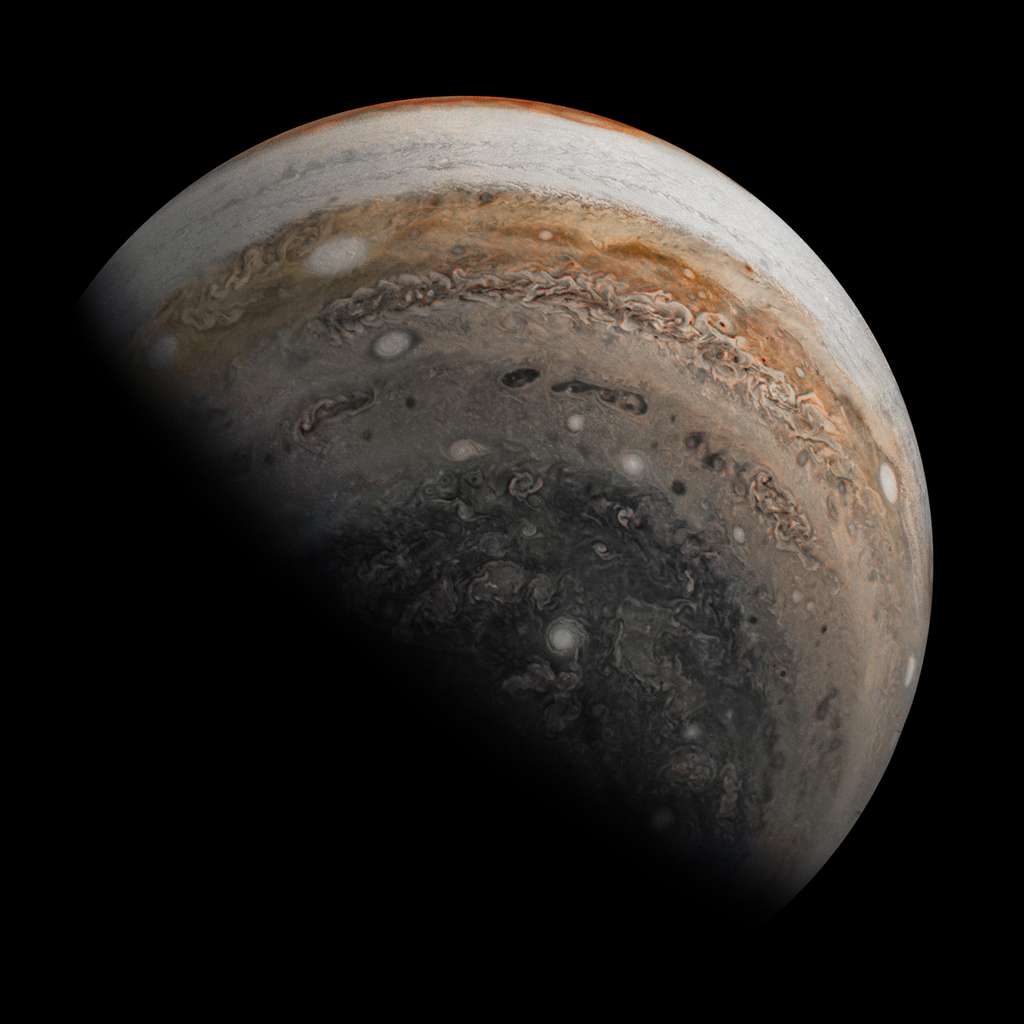 Jupiter lors du survol de la sonde Juno du 3 novembre 2019. © Nasa, JPL-Caltech, SwRI, MSSS, Ali Abbasi