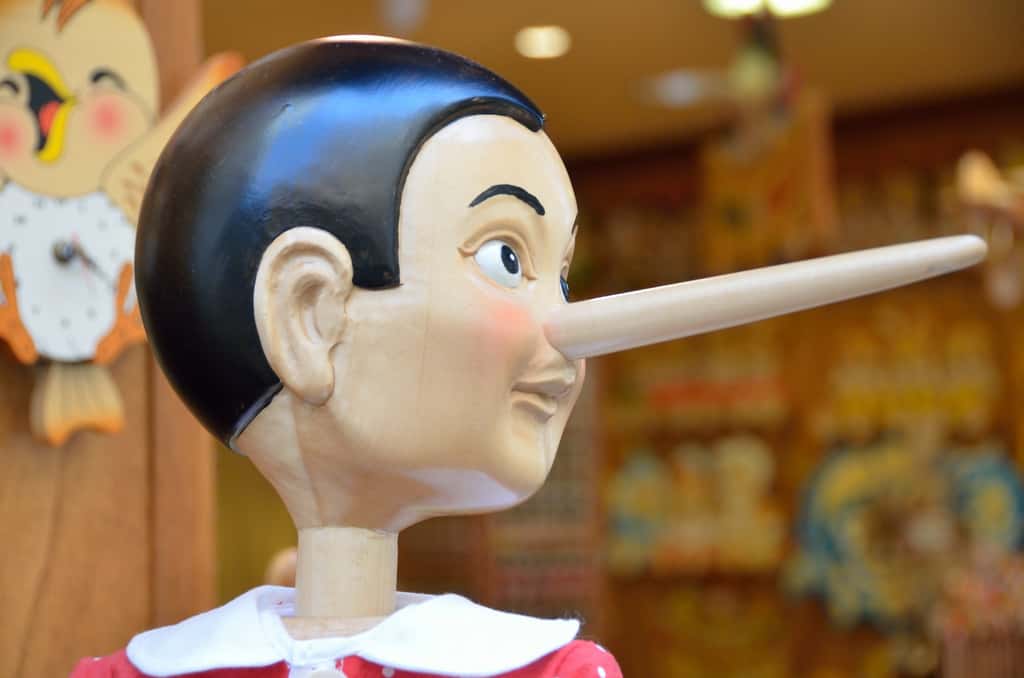  Si tous les menteurs avaient le nez de Pinocchio, la tâche nous serait simplifiée… © Kewl, Flickr, cc by 2.0