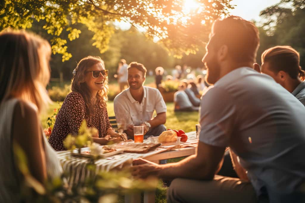 Un pique-nique improvisé, un barbecue sur la terrasse, une partie de pétanque dans le jardin… Mille et une façons de prolonger l'été. © mihail, Adobe Stock