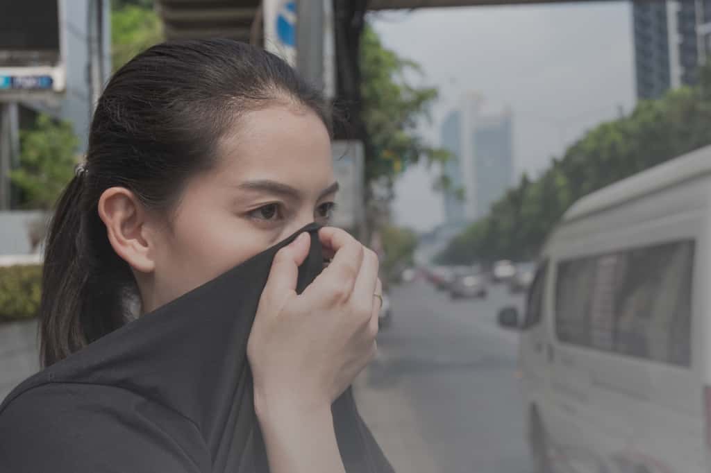 La pollution atmosphérique a des impacts sur les voies respiratoires et contribue aussi au développement ou à l'aggravation de maladies chroniques. © LennonPhoto, Adobe Stock