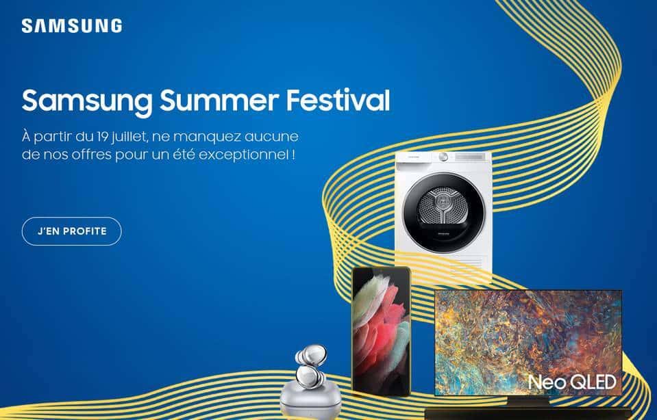  Le Samsung Summer Festival : l’occasion de profiter de nombreux bons plans ! © Samsung