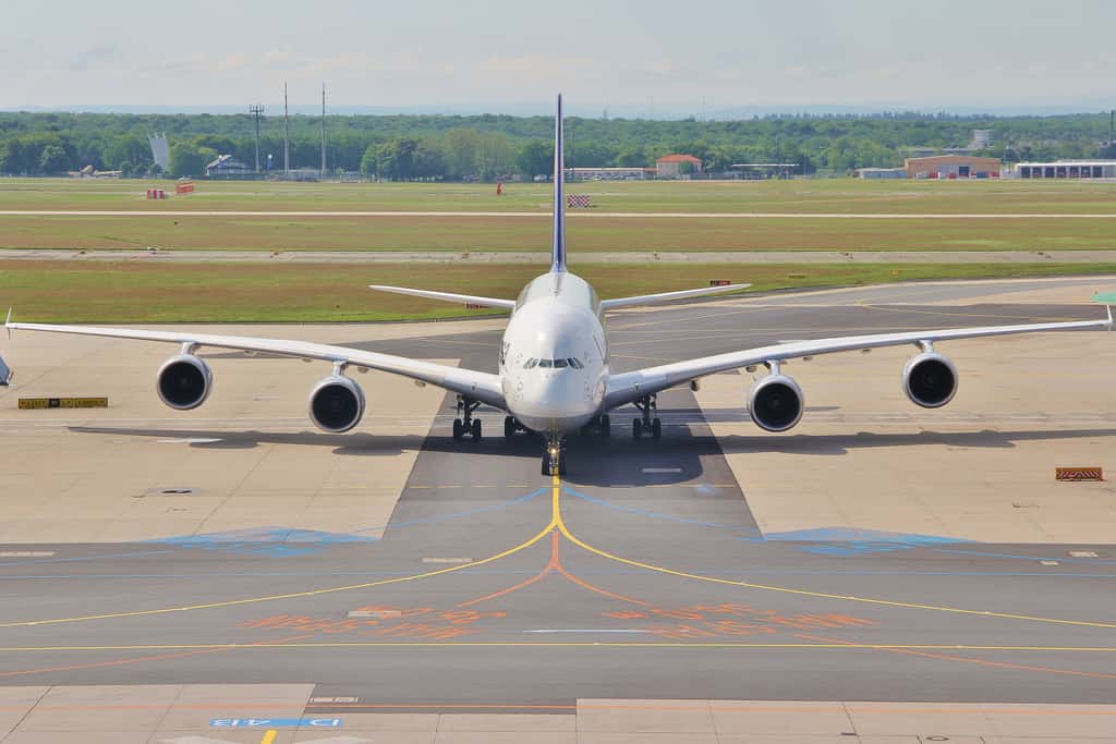 D’une capacité de 850 passagers, l’A380-800 est le plus gros avion de transport de ligne. © Clemens Vasters, Flickr