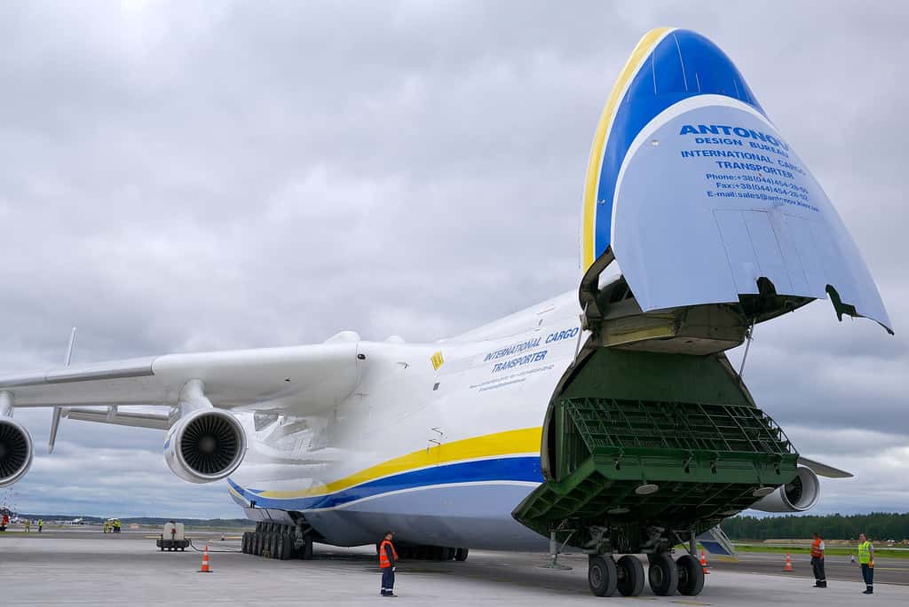 L’Antonov AN 225, le plus gros avion cargo du monde, n’existe qu’à un seul exemplaire. © Kārlis Dambrāns