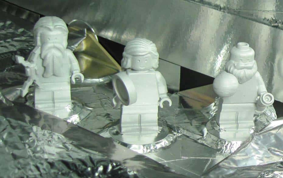 Les figurines Lego de Jupiter, Junon et Galilée. © Nasa/JPL-Caltech/KSC