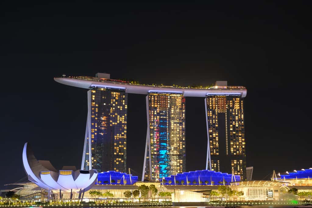 Le <em>Marina Bay Sands Hotel</em> de Singapour. © Geoff Whalan, Flick