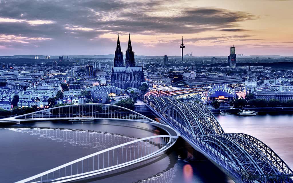 Le pont cyclable RheinRing (Cologne, Allemagne). © Spade, BYCS