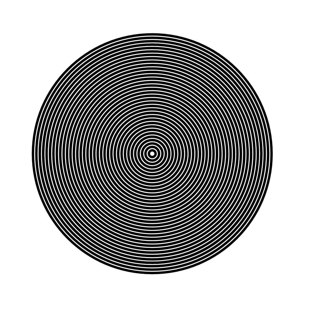 Test 2 : Si des zones grisées apparaissent dans les cercles ou que vous avez du mal à distinguer les contrastes, vous êtes peut-être astigmate. © C.D. pour Futura