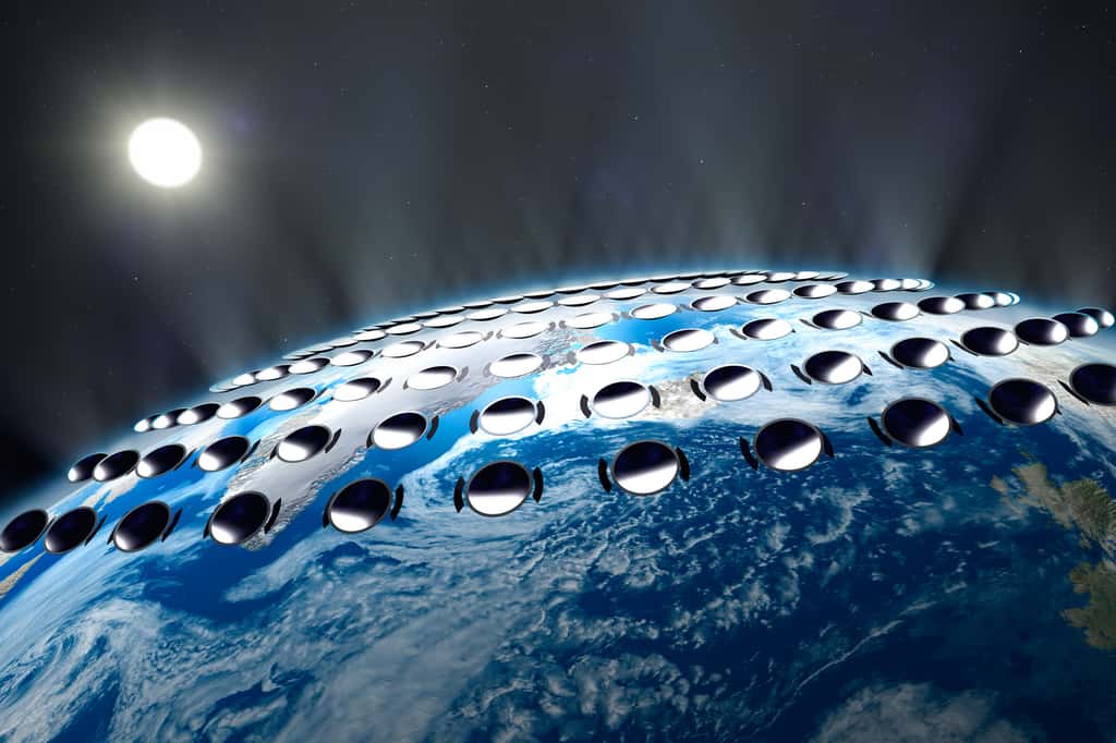 Des milliers de miroirs envoyés dans l’espace pour protéger la Terre du rayonnement solaire. © visdia - Fotolia.com