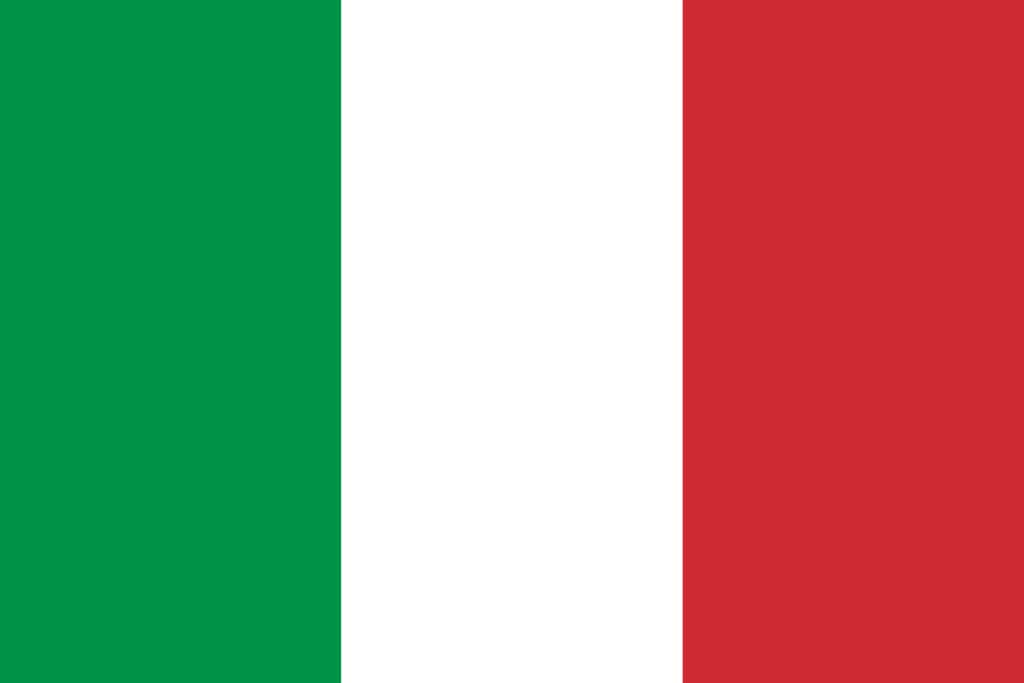 Le drapeau italien. Il reprend les couleurs des trois vertus théologales que sont l’espoir (vert), la foi (blanc) et la charité (rouge). © DP