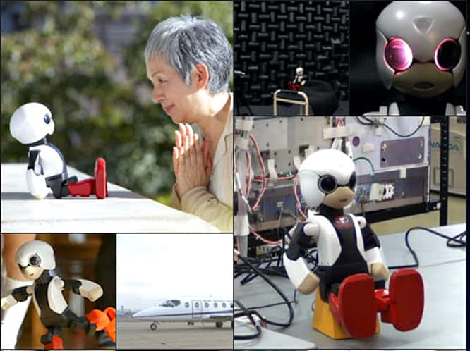 Le Kibo Robot Project veut révolutionner les interfaces Homme-machine, pour répondre au besoin d'interaction sociale des personnes isolées. Un premier test dans l'espace pour le petit robot ! © Kibo Robot Project