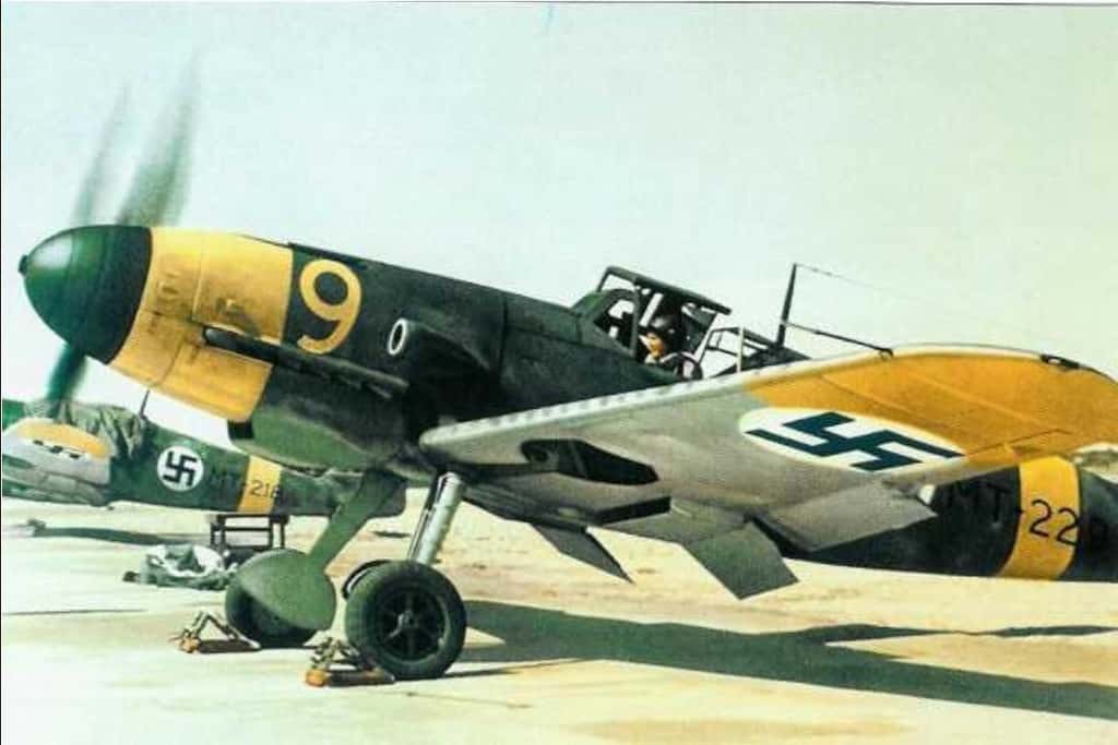 Un Messerschmitt Bf 109 en avril 1943. Durant la bataille de France, cet avion de guerre surclassa l’ensemble des autres appareils en présence. © Wikimedia Commons, DP