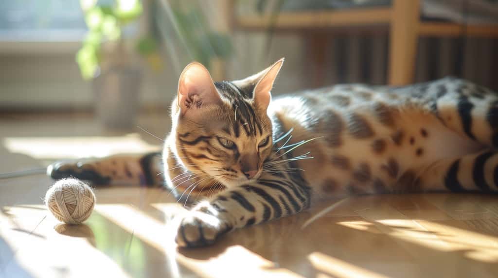 Le bengal pourrait avoir hérité son intelligence hors du commun du chat-léopard d’Asie. L’animal est doué pour la chasse et l’escalade. Il sait même nager. © Plaifah, Adobe Stock