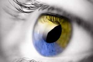 En haut, une image en vision normale, en bas, une image vue par une personne souffrant de deutéranomalie. © Colour Blind Awareness