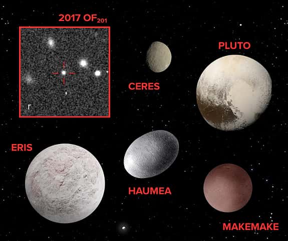 Ici, des images de toutes les planètes naines connues dans notre Système solaire (mai 2025). © Nasa, JPL-Caltech et Sihao Cheng et <em>al.</em> Ici, des images de toutes les planètes naines connues dans notre Système solaire (mai 2025). © Nasa, JPL-Caltech et Sihao Cheng et <em>al.</em>