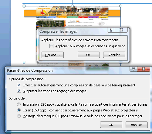 Compresser vos images sous Powerpoint
