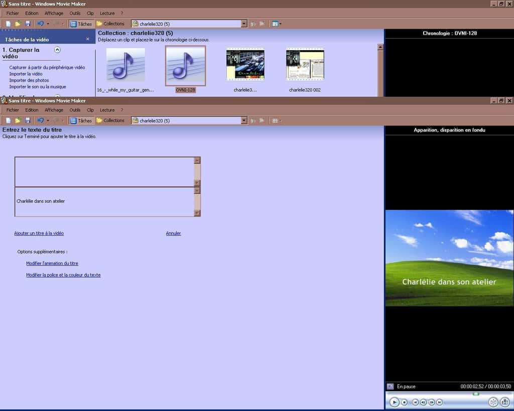 Ajouter des sous-titres à une vidéo avec Windows Movie Maker. © Windows