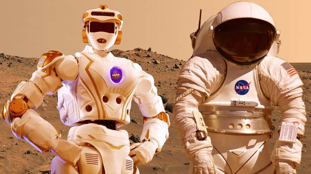 Au début, l'exploration de Mars par un robonaute, genre Valkyrie, pourrait être plus avantageuse que par un astronaute. © Nasa