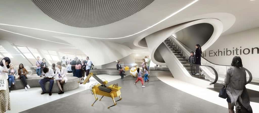 Un rendu de l’intérieur du futur musée de la robotique de Séoul. © Ediz Akyalçın, Melike Altinisik Architects