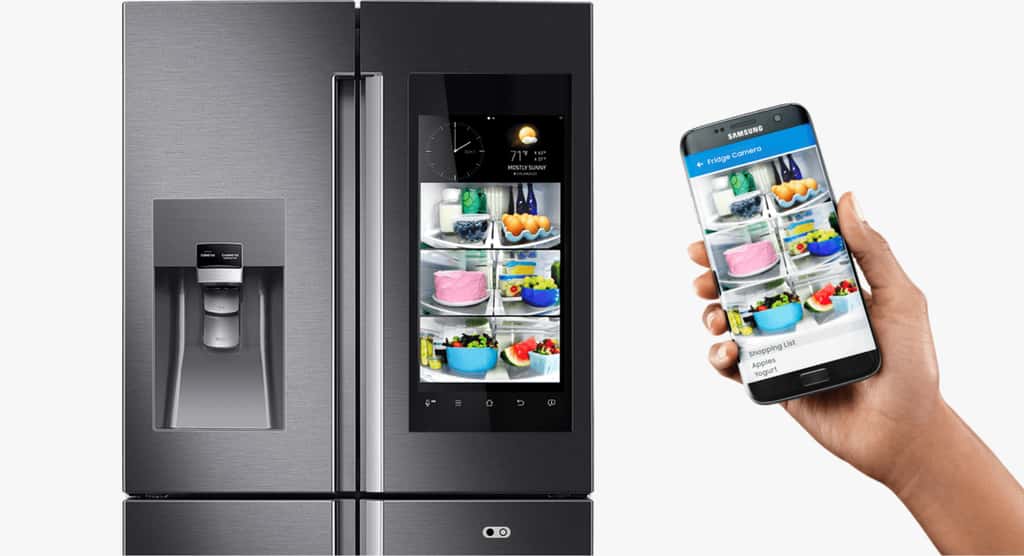 Un exemple de fonctions des nouveaux réfrigérateurs de Samsung. © Samsung Electronics