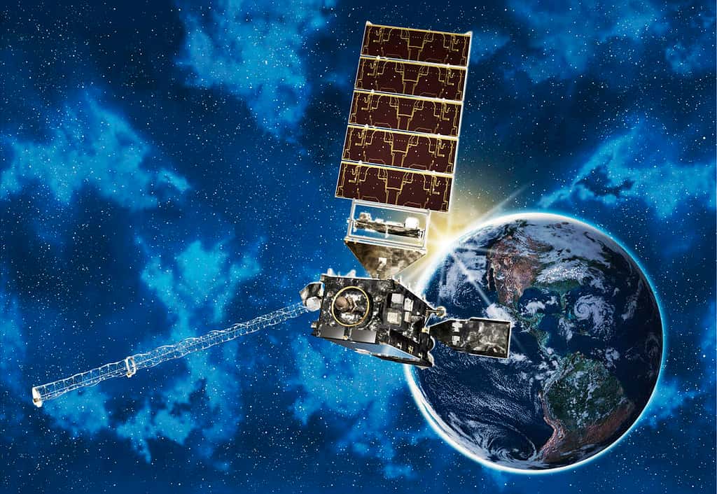 La série de satellites environnementaux opérationnels géostationnaires-R (Goes-R) comprend Geos-R (Goes-16), Goes-S (Goes-17), Goes-T (Goes-18) et Goes-U (Goes-19). Les instruments embarqués sur ces satellites améliorent la détection et l'observation des phénomènes météorologiques. © Nasa