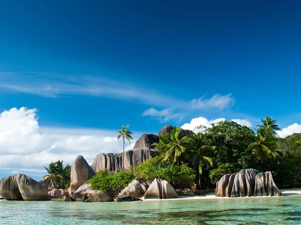Seychelles Plage de la Source d'argent