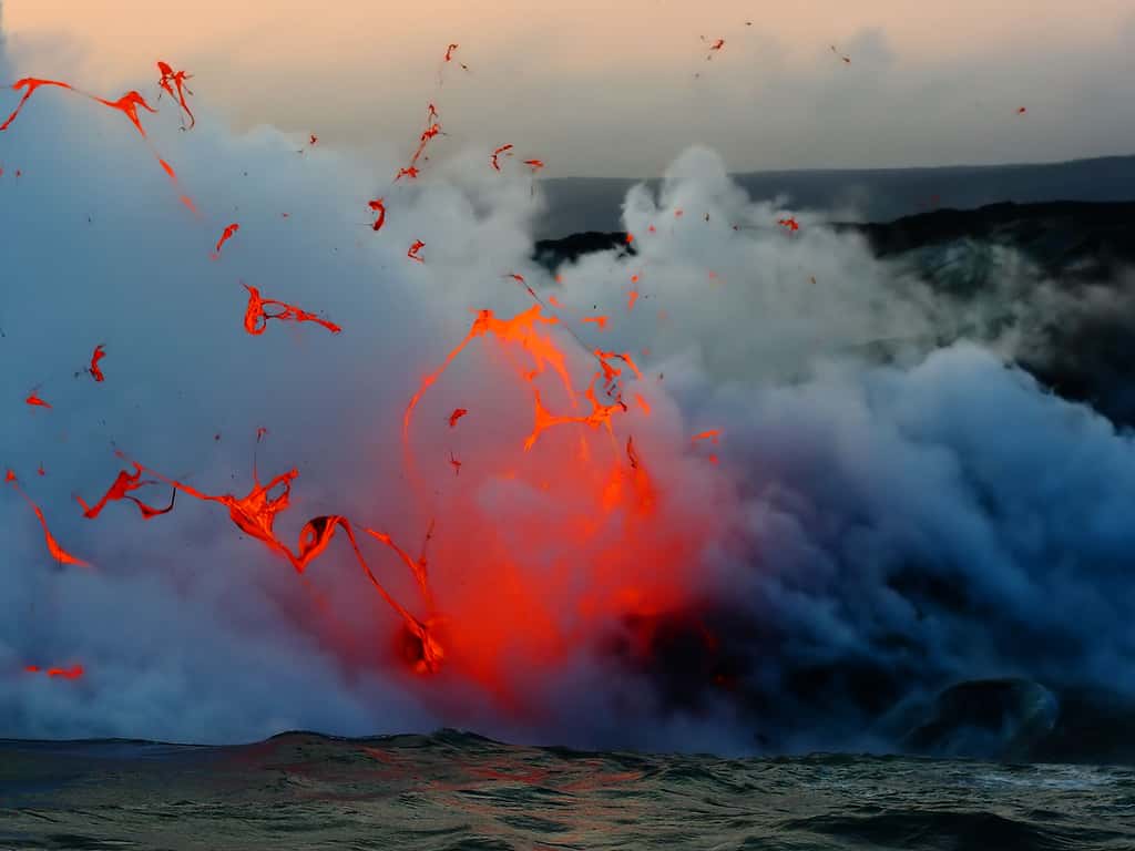 Flot de lave volcan Kilauea