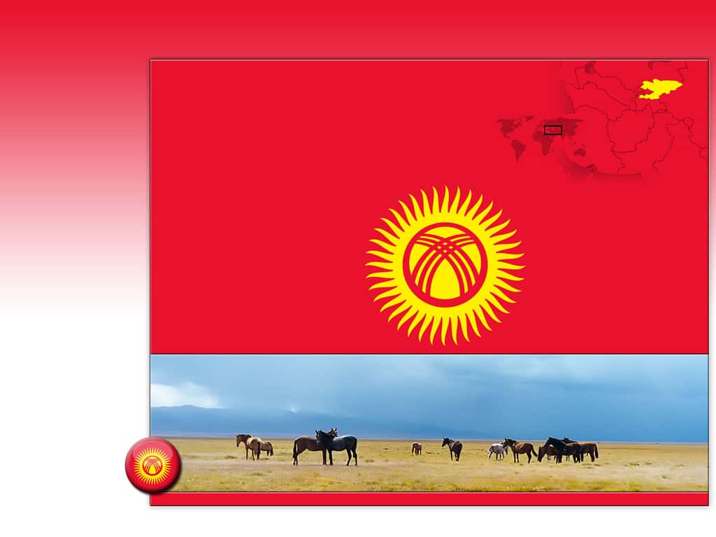 Drapeau : Kirghizistan