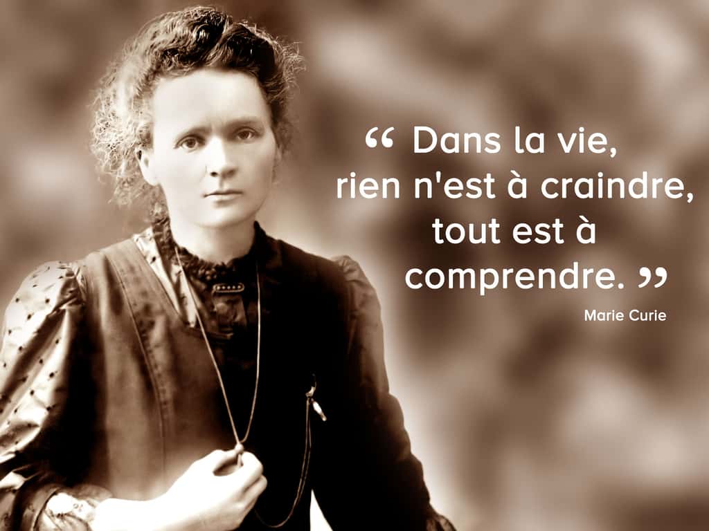 Marie Curie obtient en 1911 le prix Nobel de chimie pour ses travaux sur le polonium et le radium