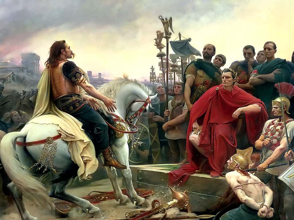 Le siège d'Alésia voit la défaite de Vercingétorix face à Jules César en 52 av. J.-C..