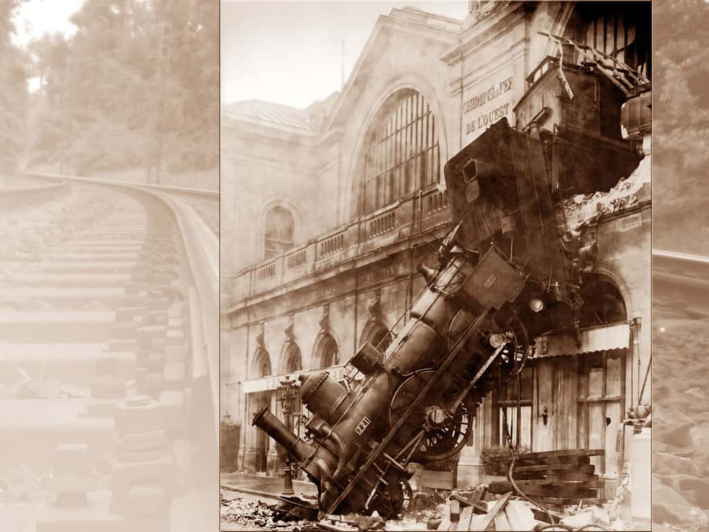 Accident ferroviaire gare Montparnasse Paris 1895