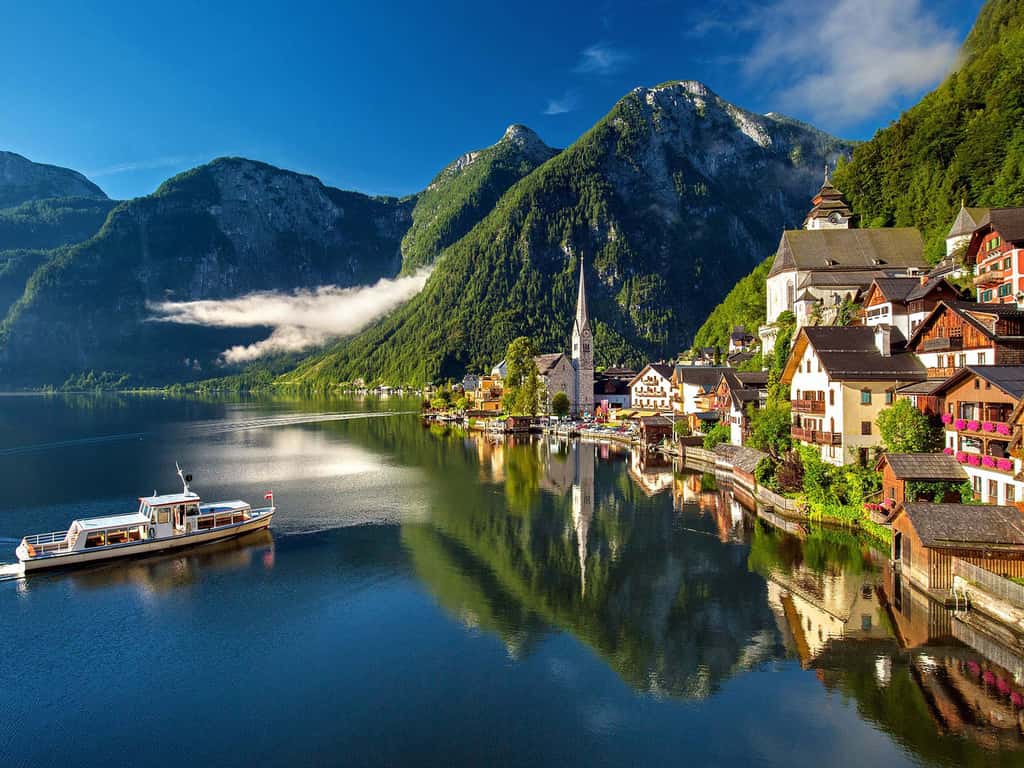 Hallstatt adorable village d'Autriche patrimoine mondial de l'UNESCO