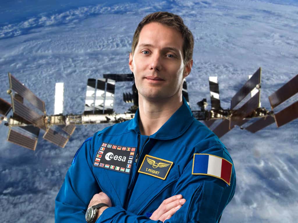 L'astronaute français Thomas Pesquet à bord de la Station spatiale internationale