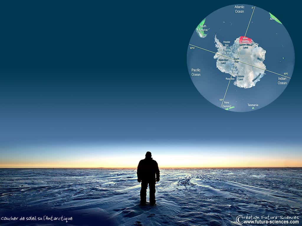Coucher de soleil en Antarctique