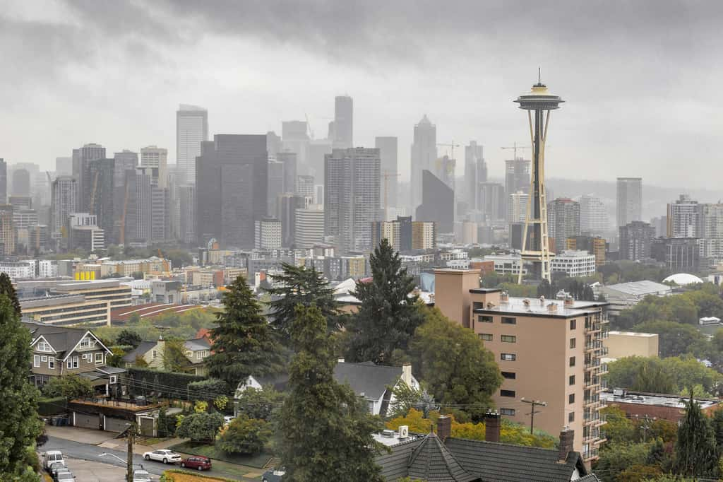 À l’échelle de la Planète, la plupart des grandes villes sont des îlots humides. Sur la photo, Seattle, État de Washington. États-Unis. © Page Light Studios, Getty Images