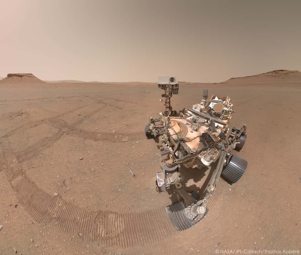 Autre selfie pris par le rover quand il a déposé son neuvième tube. © Nasa, JPL-CalTech MSSS, Thomas Appéré
