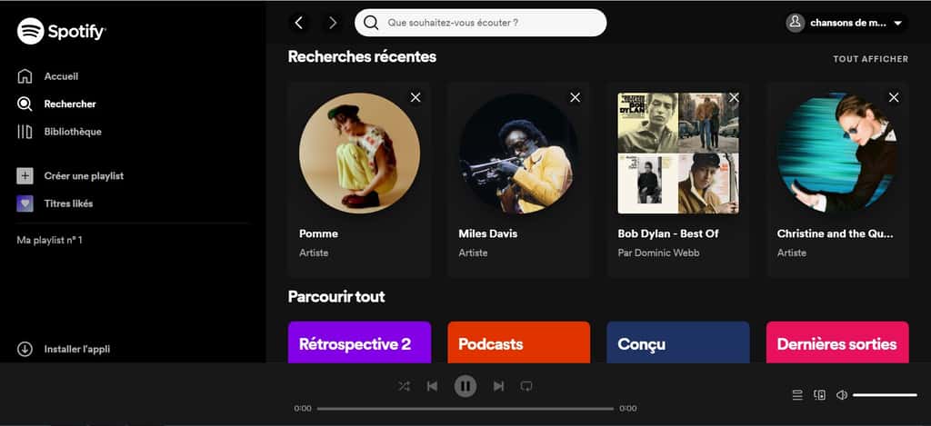 Les recommandations musicales de Spotify s’appuient sur Scikit-Learn. © Spotify