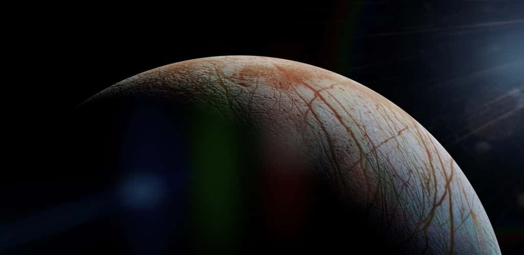 Illustration de la lune glacée Europe. © dottedyeti, Adobe Stock