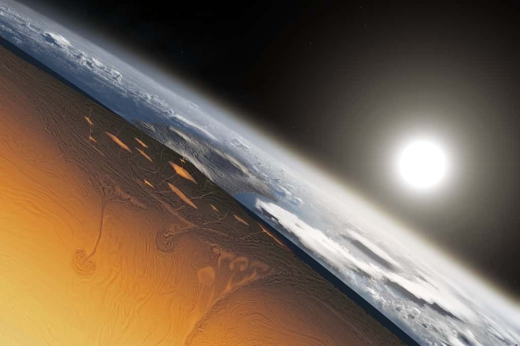 Au moment de l'apparition de la vie, la Terre était peut-être recouverte d'une croûte immobile et non d'un ensemble de plaques tectoniques en mouvement © Alec Brenner, <em>Havard University</em>