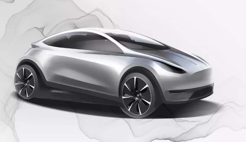 Cette Tesla Model 2 ou A sera très bien positionnée pour attaquer frontalement la concurrence européenne. © Tesla