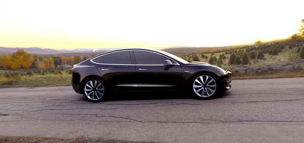 La Tesla Model 3 est le premier modèle de la marque destiné à un public moins exclusif. © Tesla