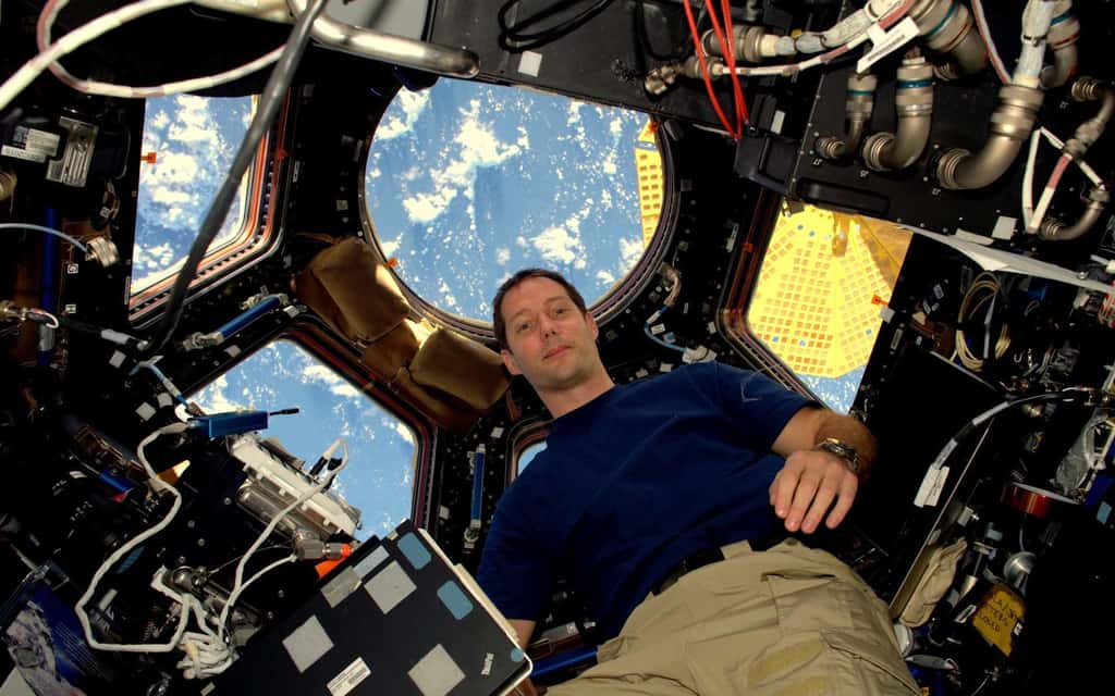 Thomas Pesquet dans la Station spatiale. © ESA, Nasa 