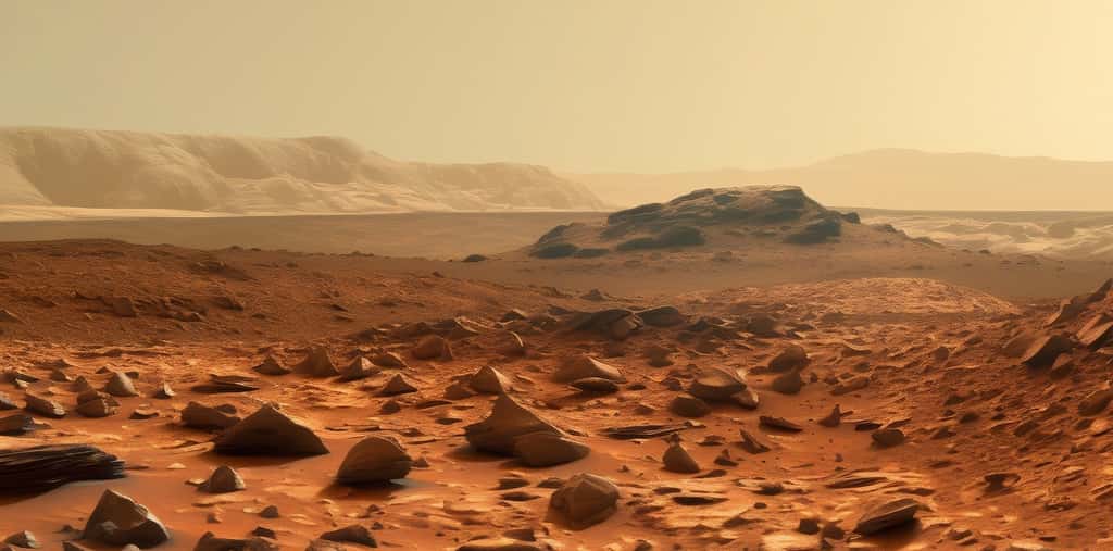 Où chercher des traces de vie dans le paysage martien ? © Dennis, Adobe Stock