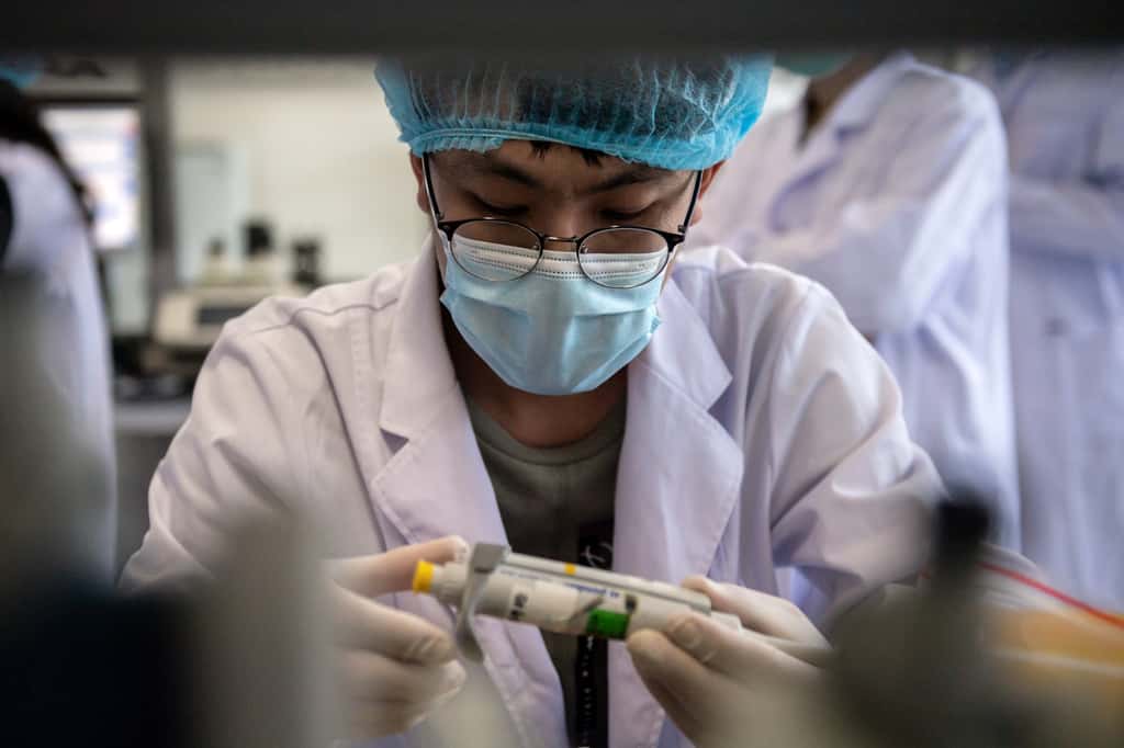 En Chine, des chercheurs affirment avoir mis au point un traitement à même de stopper l'épidémie de coronavirus. © Nicolas Asfouri, AFP