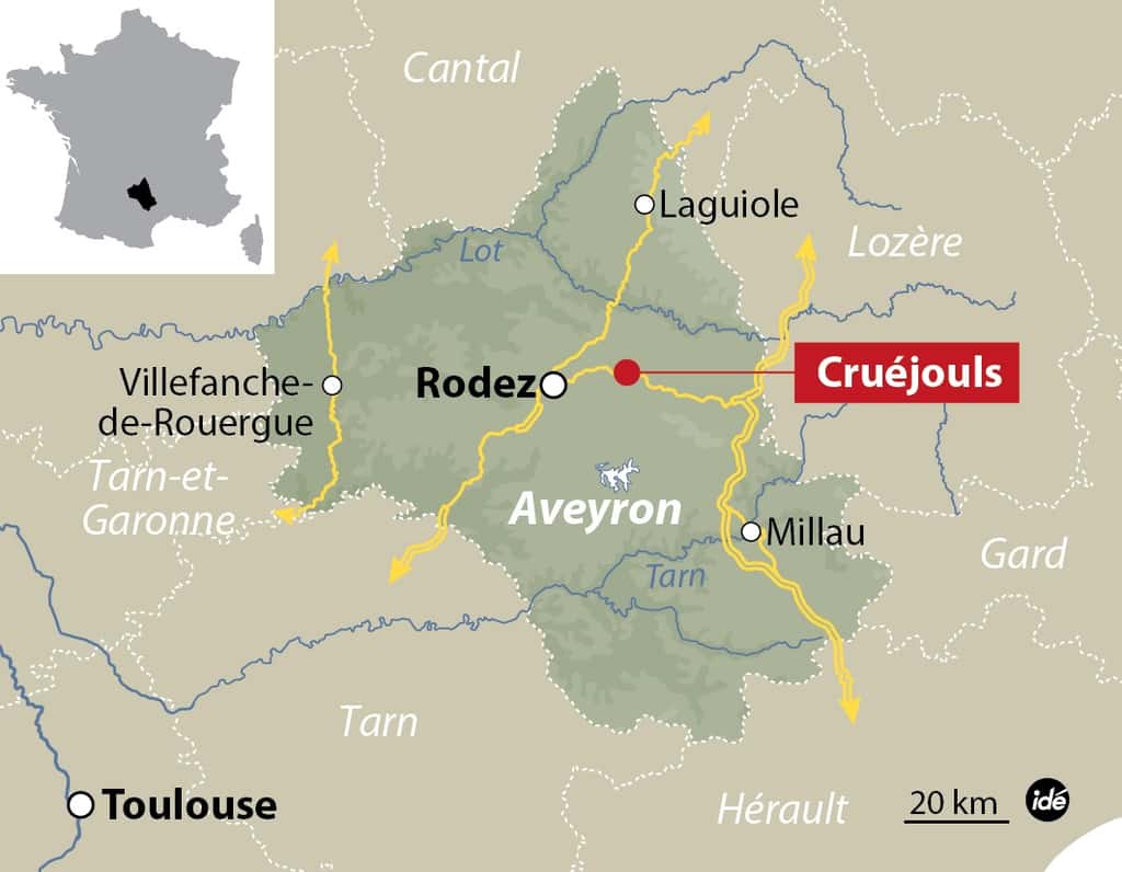 Le nouveau foyer de grippe aviaire a été détecté dans un élevage de canards à Cruéjouls, dans l'Aveyron. © idé