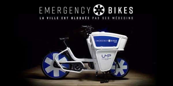 Ce vélo d'urgence se présente comme une nouvelle solution de mobilité pour les Urgences médicales de Paris. © Courtesy of Wunderman Thompson Paris, Emergency Bikes