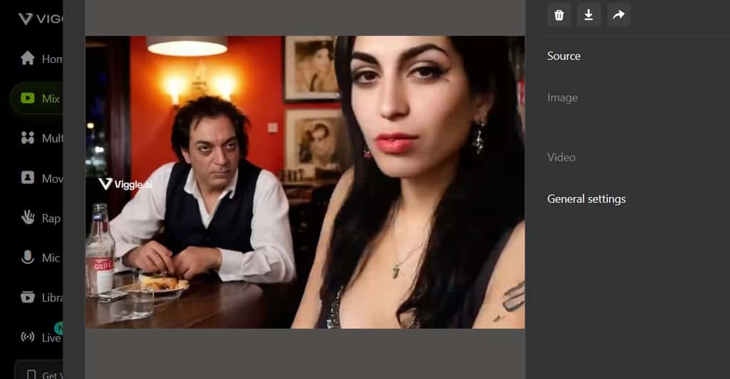 Viggle peut prendre une photo et insérer un personnage dans des modèles de mouvement prédéfinis. © Viggle Viggle peut prendre une photo et insérer un personnage dans des modèles de mouvement prédéfinis. © Viggle