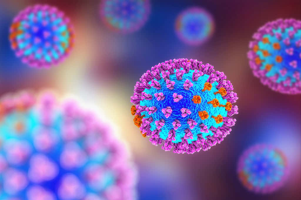 Représentation du virus de la grippe A (à ARN). © Dr_Microbe, Adobe Stock