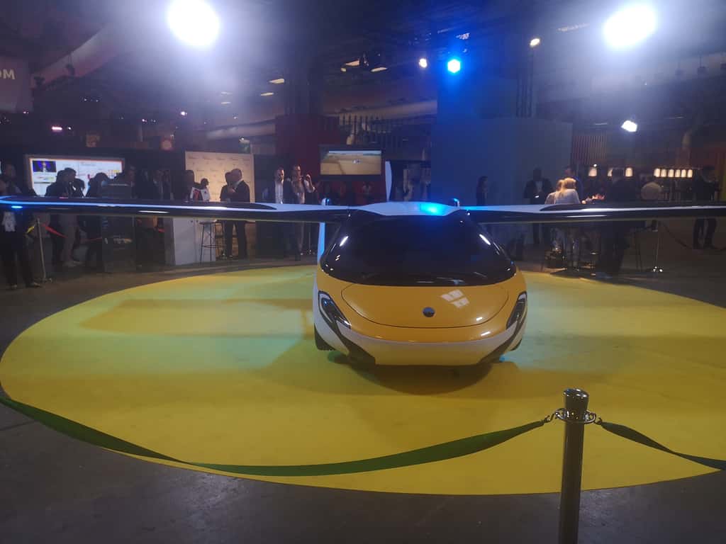 Prototype de la voiture volante Aeromobil 4.0 exposé au salon Vivatech 2019 à Paris. © Futura