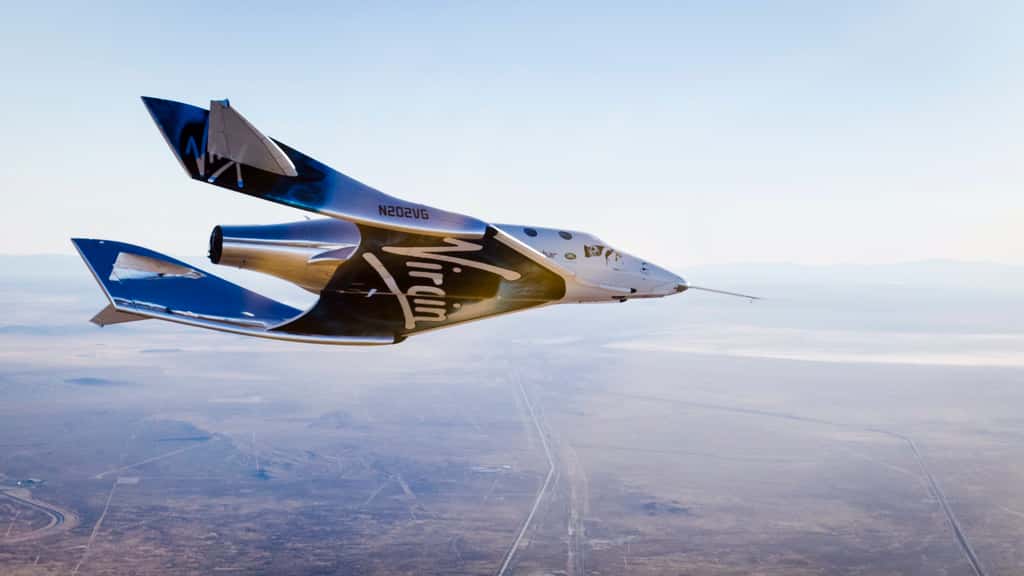 Vol-test du VSS Unity SpaceShipTwo au-dessus du Nouveau-Mexique. ©Virgin Galactic